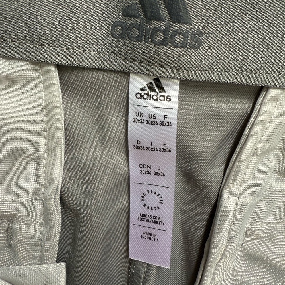 Adidas Ultimate 365 Grey Men’s Golf Pants - NWT 30 in. Waist and 34 in. Length - Picture 3 of 5